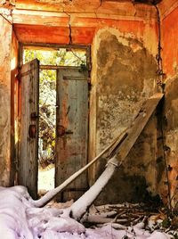 Old wooden door