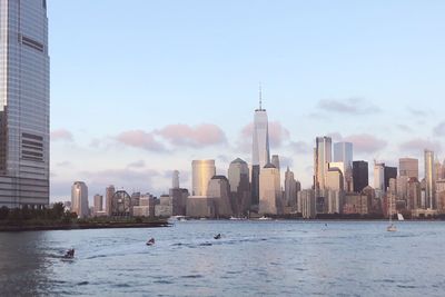 View of buildings in city at waterfront