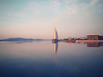 Reflection of clouds in water