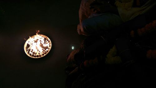 View of trees at night