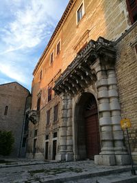 Low angle view of building against sky