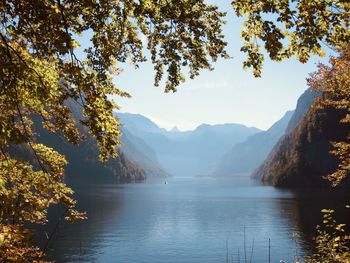 Lake königssee during autumn