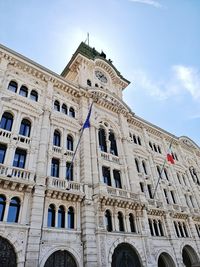 Low angle view of historic building against sky