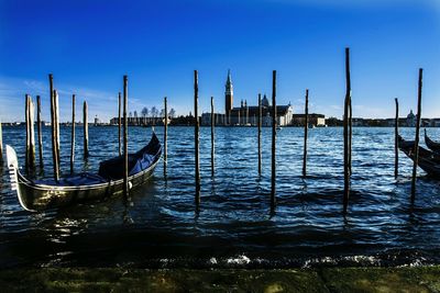 Boats in harbor