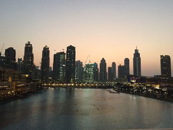 City lit up at night