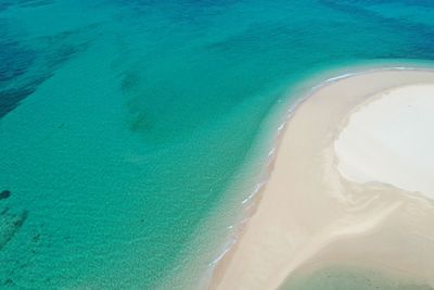 High angle view of beach