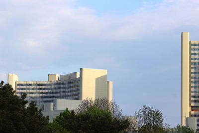 Low angle view of buildings against sky