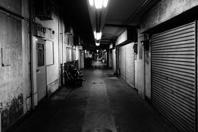 Empty corridor of building