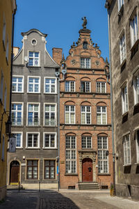 Low angle view of old building against sky