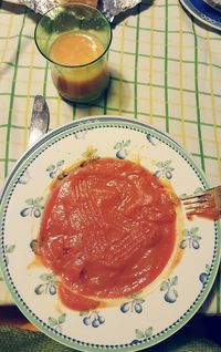 Close-up of served food in plate