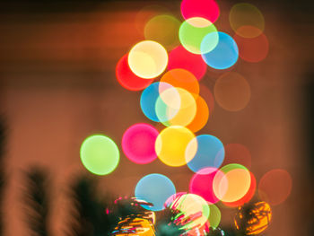 Defocused image of illuminated lights