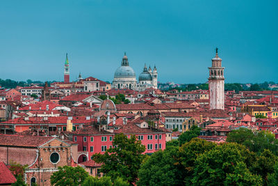 Panoramic view of venice's old town , italy.