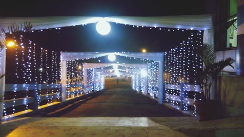 Street lights in city at night