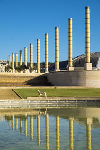 Reflection of buildings in water