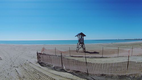 Scenic view of calm beach