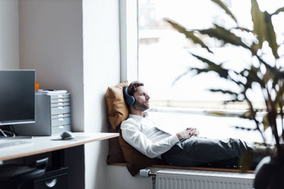 Man working on table