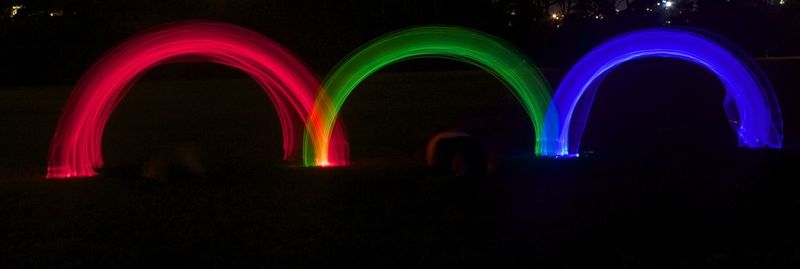 View of illuminated tunnel