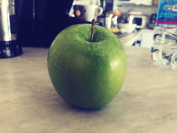 Close-up of apple on table