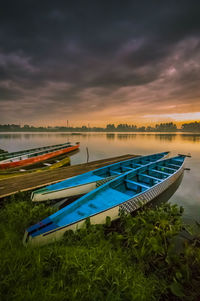 Scenic view of beach against sky during sunset