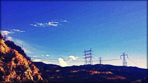 Wind turbines on landscape