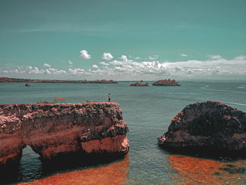 Panoramic view of sea against sky