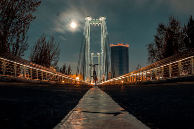 Footbridge at night