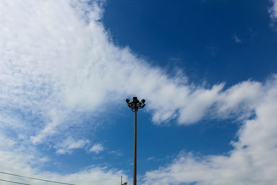 Low angle view of blue sky and clouds