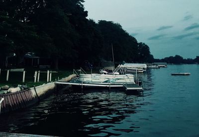 Boats in calm sea