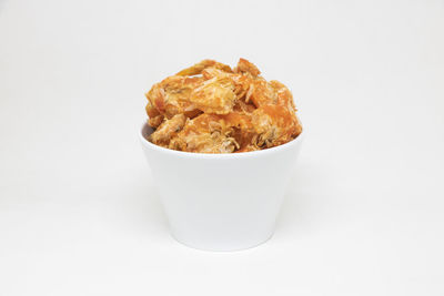 Close-up of ice cream against white background