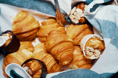 High angle view of food on table