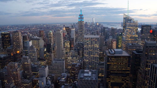 Aerial view of buildings in city