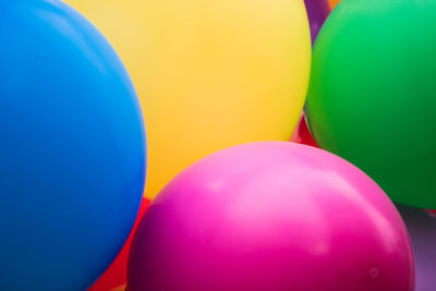 Close-up of multi colored balloons