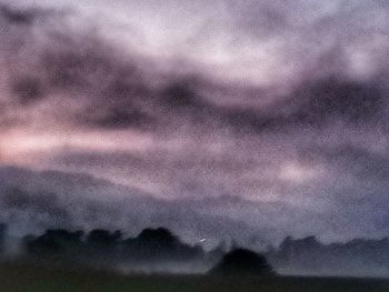 Scenic view of dramatic sky at night