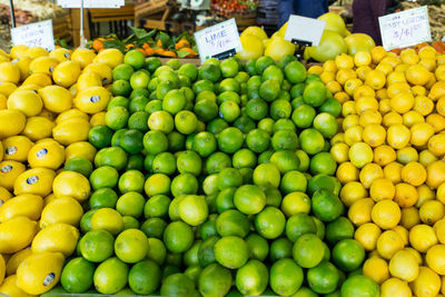 Close-up of fruits for sale in market