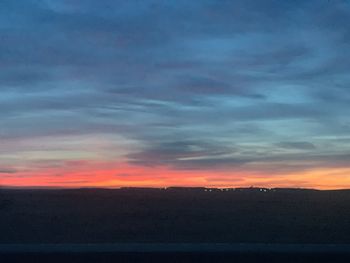 Scenic view of dramatic sky during sunset