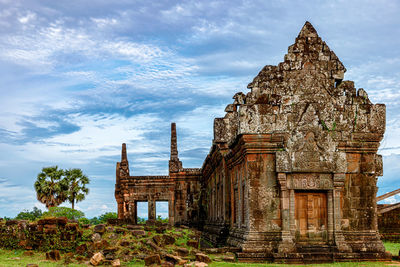 Exterior of temple building against sky