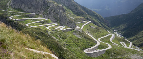 Ancien road, tremola, san gottardo, switzerland