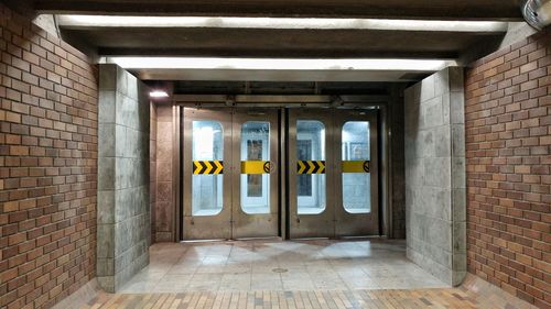 View of open montréal subway door