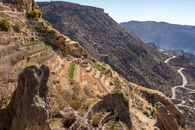 Scenic view of mountain range