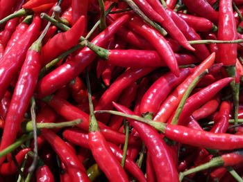 Full frame shot of red chili peppers