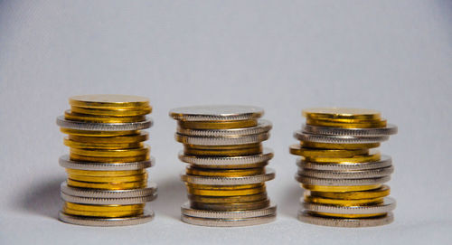 Close-up of coins