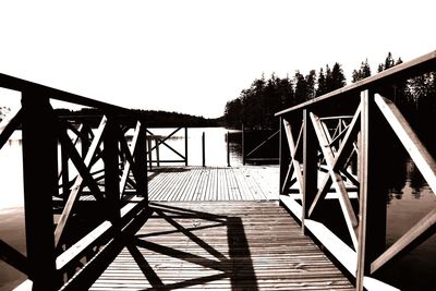 View of bridge against clear sky