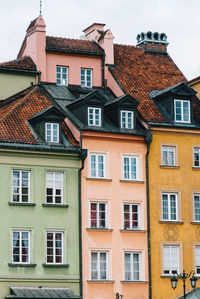 Low angle view of residential buildings in city