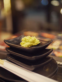 Close-up of meal served in plate