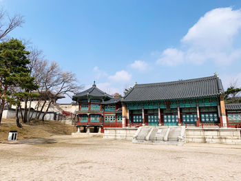 Panoramic view of building against sky