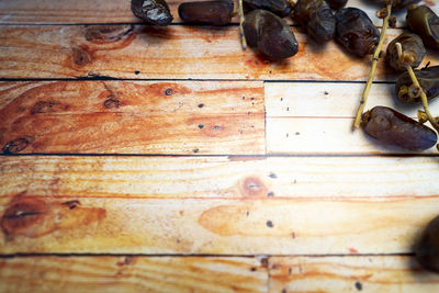 High angle view of food on table