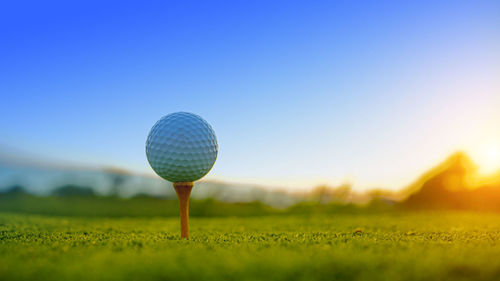 Golf ball on grass