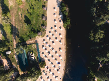 High angle view of trees on landscape