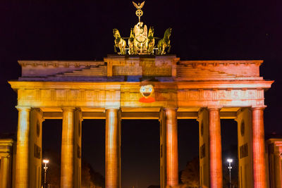 Statue at night