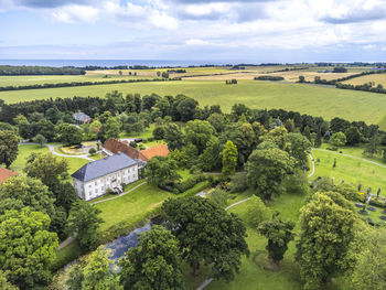 Aerial photo of corzelitze estate and park, falster, denmark